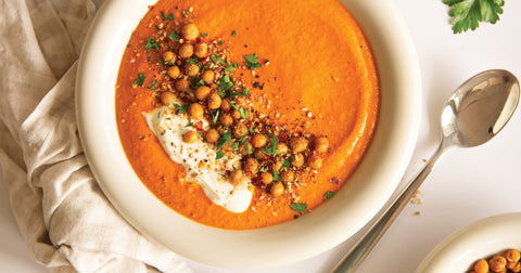 Sweet Potato, Capsicum & Chickpea Soup