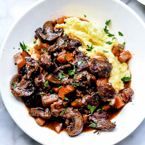 Slow Cooked Beef Bourguignon