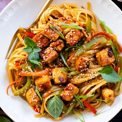 Satay Noodle Vegetable Stirfry