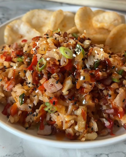 Halloumi & Crispy Bacon Fried Rice