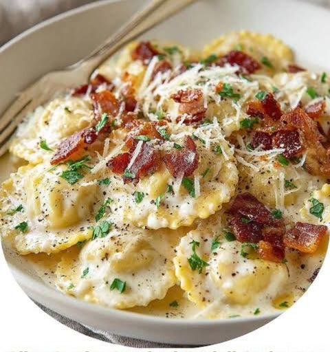Creamy Bacon & Spinach  Agnolotti