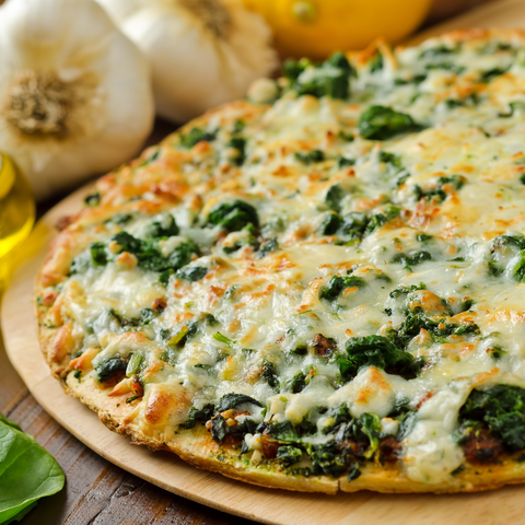 Garlic Butter and Spinach Pizza