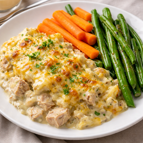 Tuna Mornay with Veggies