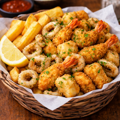 Seafood Basket with Chips