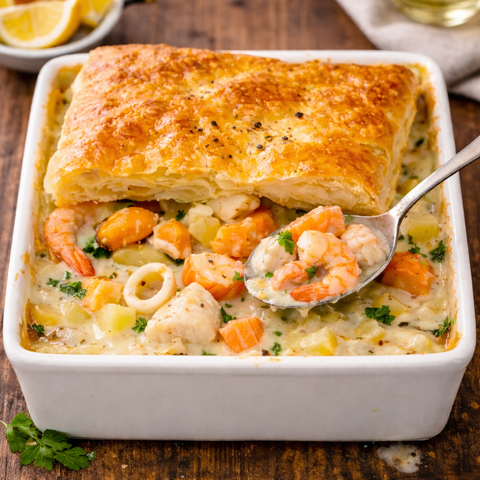 Seafood & Potato Pie