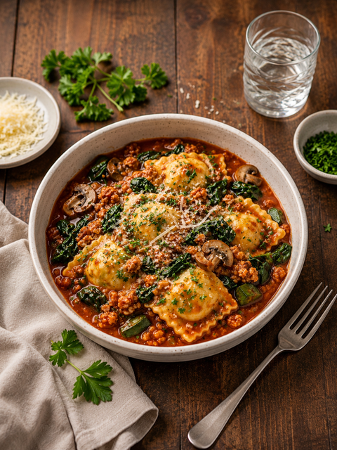 Chicken Bolognaise Ravioli