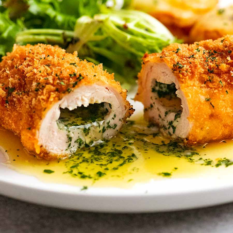 Chicken Kiev with Potato Bake