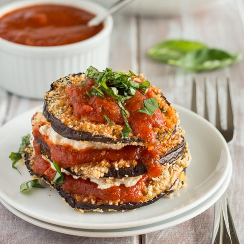 Eggplant Parmigiana Stack