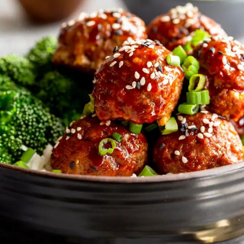 Korean Gochjang Chicken Meatballs