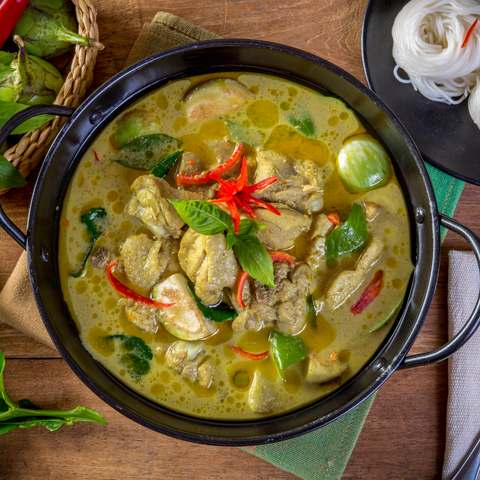Thai Green Chicken Curry with Rice